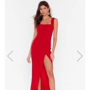 Nasty Gal Red Maxi Dress